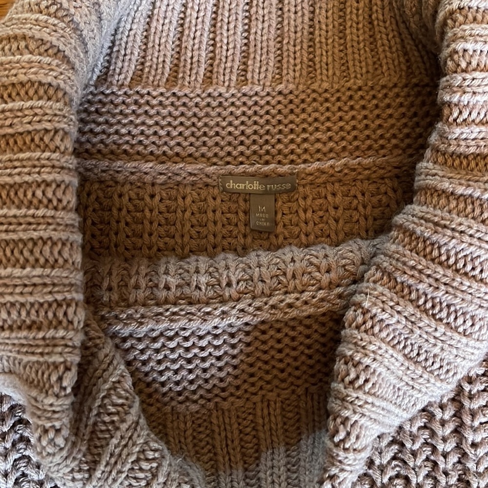 Light Lavender Charlotte Russe Turtleneck Sweater - Picture 2 of 3